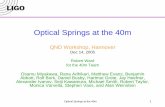 Optical Springs at the 40m - LIGOrward/presentations/QND/OpSprings40m.pdf · Optical Springs at the 40m 2 Caltech 40 meter prototype interferometer An interferometer as close as possible
