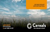 SALES MANAGER - cerealsevent.co.uk · GOLD SPONSOR Your company will be presented as one of the leading brands at the event. The gold sponsorship includes branding and direct marketing