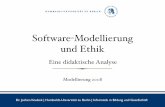 Software-Modellierung und Ethik · Moralisches Dilemma Anna ist in ihrer Firma verantwortlich für die Anforderungsanalyse und Modellierung von Software-Projekten. Ihre Firma hat