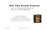 D3: The Crash Course - Georgia Institute of Technologypoloclub.gatech.edu/cse6242/2018spring/slides/CSE6242-520-d3-stolper.pdf · Enter-Update-Exit Pattern: • Select a “group”