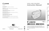 Instruction Manual - Canondownload.canon.it/manuali_operatore/files/Mv300e.pdf · 2 e introduction important usage instructions caution: customers in the u.k. should read this before