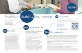 Praktikum Usability Engineering Wo Sie uns ﬁnden… · Die Use-Lab GmbH untersucht und speziﬁziert mit ihrem interdisziplinären Expertenteam unabhängig und objektiv die Gebrauchstauglichkeit