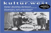 Kultur-Tipps für die erste Jahreshälfte · Happy Birthday Bauhaus! Zum 100. Jubiläum spielt der Westen groß auf Hingehört und zugeschaut! Kultur-Tipps für die erste Jahreshälfte