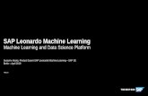 SAP Leonardo Machine Learning - assets.dm.ux.sap.com · The information in this presentation is confidential and proprietary to SAP and may not be disclosed without the permission