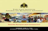 The 17th Annual A Business Awards - stevieawards.com · 1 yyyyyyyyyyyyyyyyyyyy yyyyyyyyyyyyyyyyyyyy Welcome to The 2019 (17th Annual) American Business Awards®, the leading business