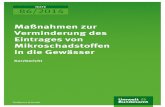 Maßnahmen zur Verminderung des Eintrages von ... · Fraunhofer-Institut für System- und Innovationsforschung ISI (Fraunhofer ISI), Breslauer Str. 48, 76139 Karlsruhe