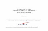 Advanced Security Tester Syllabus - GA 2016 · Certified Tester Advanced Level Syllabus - Security International Software Testing Qualifications Board Version 2016 Page 4 of 86 March