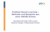 Problem Based Learning – Methode und Beispiele aus einer ... · Problem Based Learning – Methode und Beispiele aus einer SWiSE Schule Dorothee Brovelli, PHZ Luzern Hannes Herger,