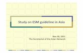 Study on ESM guideline in Asia - env.go.jp · resource XXX ESM in dtdownstream X X ICWMT 6, Suzhou, Honda . Study 2 conducted In2010 a questionnaire wasalsosent to the Basel , Convention