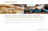 ADD OAT POWER TO YOUR PROTEIN-ENRICHED BRANDS Oat... · Our oat protein is rich in certain essential (dietary indispensable) branched chain amino acids – leucine, isoleucine and