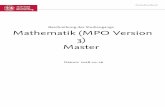 Beschreibung des Studiengangs Mathematik (MPO Version 3 ... · Matrix Analysis 39 Minimalflächen 41 Numerik gewöhnlicher Differenzialgleichungen 43 Numerik Partieller Differenzialgleichungen
