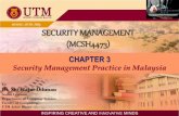 SECURITY MANAGEMENT (MCSH4473) - people.utm.my · rujukan penting dalam piawaian untuk perdagangan Pemacu teknologi Mekanisme bagi pemindahan ... Security evaluation criteria and