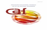 PROCEDURE FOR EXTERNAL FEEDBACK LIST OF CAF NATIONAL ... Organiser_sept2017[1].pdf · september 2017 procedure for external feedback list of caf national organisers