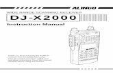 WIDE RANGE SCANNING RECEIVER DJ-X2000 - CBradio.CZ DJ-X2000/manual.pdf · WIDE RANGE SCANNING RECEIVER Instruction Manual Thank you for purchasing the ALINCO receiver. The DJ-X2000