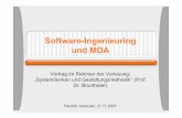 Software-Ingenieuring und MDA - tm.th-wildau.de file21.11.2007 Systemdenken und Gestaltungsmethodik 2 „Ingenieuring“ = Engineering ? • Software engineering (SE) is the application