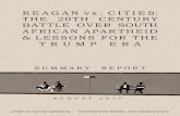 REAGAN vs. CITIES: THE 20TH CENTURY BATTLE OVER SOUTH ... · · 2 · reagan vs. cities: the 20th century battle over south african apartheid & lessons for the trump era by abhilasha