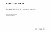 CAN FD v1 - xilinx.com · Standalone and Linux ... This product guide describes features of the Xilinx LogiCORE IP CAN FD core and the functionality of the various registers in the