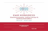 EbM KONGRESS - physio-deutschland.de · praktische Fertigkeiten in SDM zu erlernen und in Ihren Alltag tatsächlich zu implementieren. Darüber hinaus wird der Darüber hinaus wird