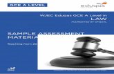 SAMPLE ASSESSMENT MATERIALS - eduqas.co.uk · WJEC Eduqas GCE A Level in LAW Teaching from 2017 ACCREDITED BY OFQUAL SAMPLE ASSESSMENT MATERIALS This Ofqual regulated qualiﬁcation
