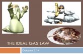 THE IDEAL GAS LAW - mssmithsechs.weebly.com · Ideal Gases An “ideal” gas exhibits certain theoretical properties. Specifically, an ideal gas … Obeys all of the gas laws under