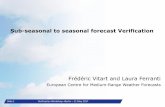 Sub-seasonal to seasonal forecast Verification · PDF fileSlide 1 Verification Workshop –Berlin –11 May 2017 Sub-seasonal to seasonal forecast Verification Frédéric Vitart and