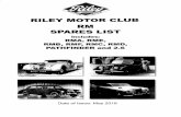 s3cf792cad773e861.jimcontent.com fileNotes : This edition of the Riley Motor Club RM, Pathfinder & 2.6 Spares Catalogue represents all items that are available to members at the time