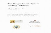 The Burger Court Opinion Writing Database · The Burger Court Opinion Writing Database Clay v. United States 403 U.S. 698 (1971) Paul J. Wahlbeck, George Washington University James
