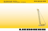Technical data Hydraulic crawler crane - Liebherr · Hydraulic crawler crane HS 855 HD. 2 HS 855 HD Dimensions Basic machine with undercarriage 2900 R 6375 7600 6450 1500 1950 1360