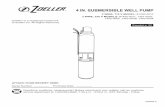 4 IN. SUBMERSIBLE WELL PUMP - zoellerathome.com · listed for submersible pump applications. For Canadian installations, type RWU, TWU, SGOW or For Canadian installations, type RWU,