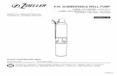 4 IN. SUBMERSIBLE WELL PUMP - zoellerathome.com · submersible pump and connected to all exposed metal parts of the pump and motor. Refer to the most Refer to the most recent National