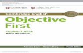 Objective First · ISBN - - - - Student’s Pack (Student’s Book without answers with CD-ROM, Workbook without answers with Audio CD) ISBN - - - - Student’s Book Pack (Student’s