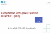 Europäische Messgeräterichtlinie 2014/32/EU (MID) · 4 Innerstaatlich geregelte Messgeräte Nichtselbsttätige Waagen Messgeräte im Geltungsbereich der MID 1971 1990 2006 2009
