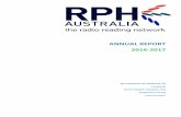 ANNUAL REPORT 2016-2017 - rph.org.au · Welcome to RPH Australia Co-Operative Ltd’s Annual Report 2016 - 17 About RPH Australia (RPHA) RPH Australia is the national peak body for