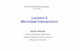 Microbial interactions Lecture 2 - fac.ksu.edu.sa · Outline •Important terms (Symbiosis,ectosymbiont.Endosymbiont, ecto/endosymbiosis •Positive interactions (mutualism, protocooperation,