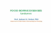 FOOD BORNE DISEASES Lectures - phpt.uonbi.ac.ke · species e.g. Salmonella abortus ovis causing abortion in ewes, and Salmonella gallinarum the cause of fowl typhoid. • Conversely,