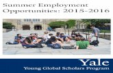 Summer Employment Opportunities: 2015-2016 Packet_FINAL... · residential college, and should react to any emergent student situations. Given the nature of our pro- Given the nature