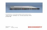 19-inch slide-in Industrial PC C5210 - download.beckhoff.com · The 19-inch slide-in Industrial PC C5210 has been designed for installation in a 19-inch rack (1 rack unit) in control