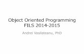 Object Oriented Programming FILS 2012-2013 fileBibliography The lectures are not enough, extra reading is necessary Romanian: •L.D.Serbanati, C.Bogdan, Programare orientata spre