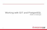 Working with GIT and PostgreSQL · • gitarchive creates a tarball from the source tree gitarchive format=tar prefix=pgsql/ master | gzip > pgsqlsnapshot.tar.gz. 27 git.postgresql.org