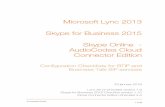Microsoft Lync 2013 Skype for Business 2015 Skype Online ... · 5555 Skype for Business Online Skype for Business Online –––– AudioCodes Cloud Connector Edition configuration