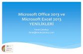 Microsoft Excel 2013 YENİLİKLERİ - ortakseminer.comortakseminer.com/media/osm_excel-2013-yenilikleri.pdf · Microsoft Office 2013 ve Microsoft Excel 2013 YENİLİKLERİ ... Veri