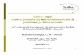 Cadrul legal pentru proiecte de microhidrocentrale și ... · reguli de bază administrare/ folosință 3. detaliere în legislația secundară . Andrada Harangus, LL.M. - Avocat