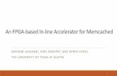 An FPGA-based in-line accelerator for Memcached · Memcached: A Highly-Used Server Application Web Server Database queries Database Memcached 1-Get 2-Hit 3 An application level cache