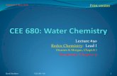 Lecture #50 RedoxChemistry: Lead I - College of Engineering · A short history of Lead Emperor Nero & others a predilection to lead-tainted diets and suffered from gout and other