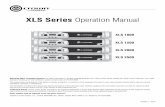 XLS Series Operation Manual… · XLS Series Power Amplifiers page 2 Operation Manual 1. Read these instructions. 2. Keep these instructions. 3. Heed all warnings. 4. Follow all instructions.