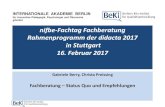 nifbe-Fachtag Fachberatung Rahmenprogramm der didacta 2017 ... · In Analogie zu dem Rechtsanspruch auf Fachberatung für die Kindertagespflege (§§23 und 43 SGB VIII): Rechtsanspruch
