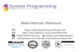 Abdul-Rahman Mahmoodalphapeeler.sourceforge.net/uit/sp/02.pdfSome Standard Directories / –root directory /bin –standard commands and utilities; executables /dev –block and character