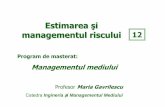 Estimarea şi managementul riscului 12 - omicron.ch.tuiasi.roomicron.ch.tuiasi.ro/~mgav/pdf/EMR/2013_2014/R12.pdf · Profesor Maria Gavrilescu ... Defectarea lui P2 ar putea fi cauzată