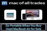 Go portable when you buy used mac book air for sale