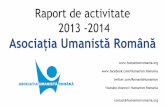 contact@humanismromania.org Raport de activitatehumanismromania.org/wp-content/uploads/2017/03/Raport-de-activitate... · București pentru a celebra umanismul. Conferința „Education,